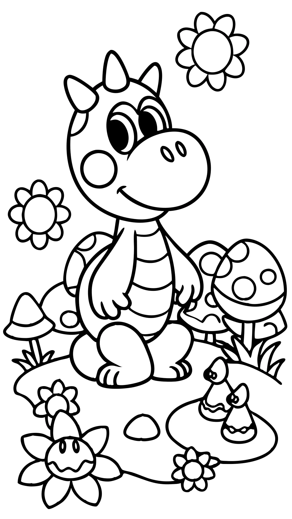 Página para colorear yoshi